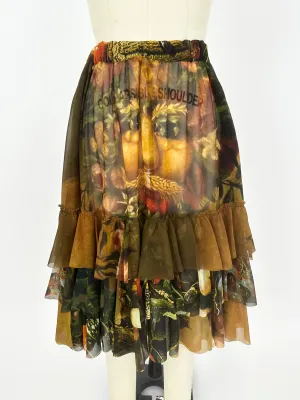 2018 Comme des Garçons Vertumnus Print Skirt