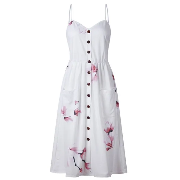 2019 New Women Print  Stripe Long dress