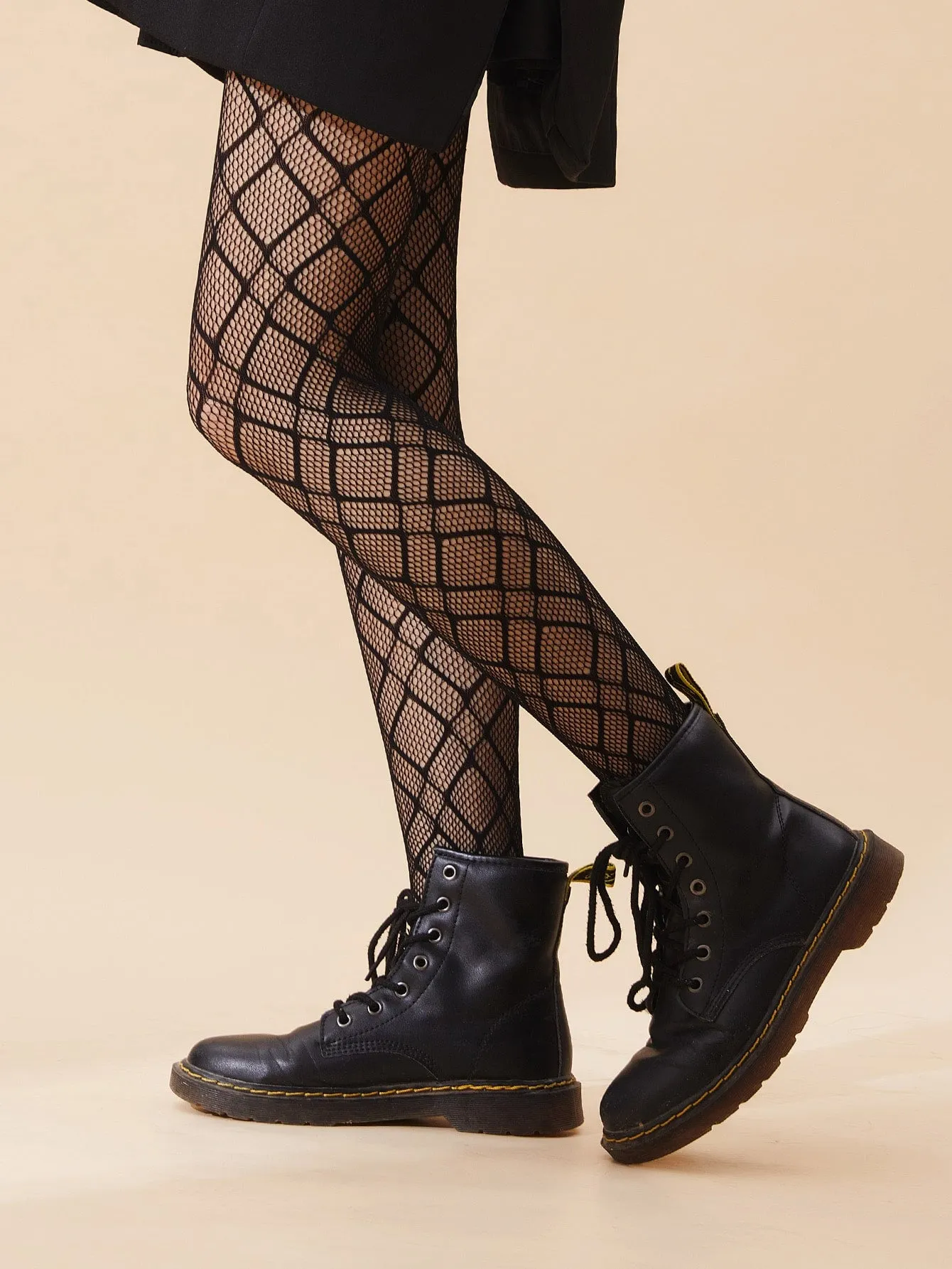 3pairs Fishnet Tights - Black