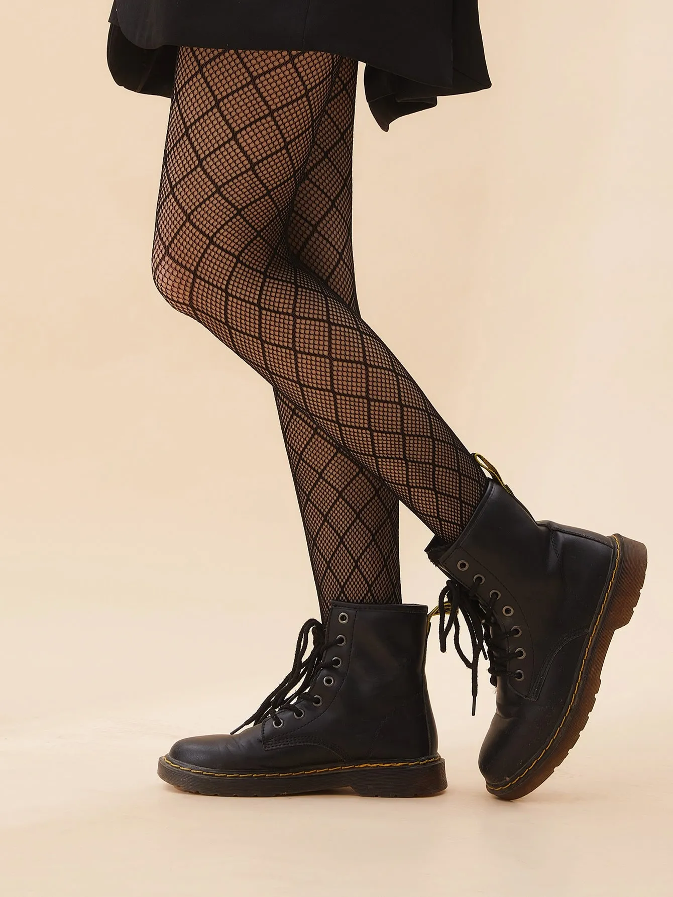 3pairs Fishnet Tights - Black