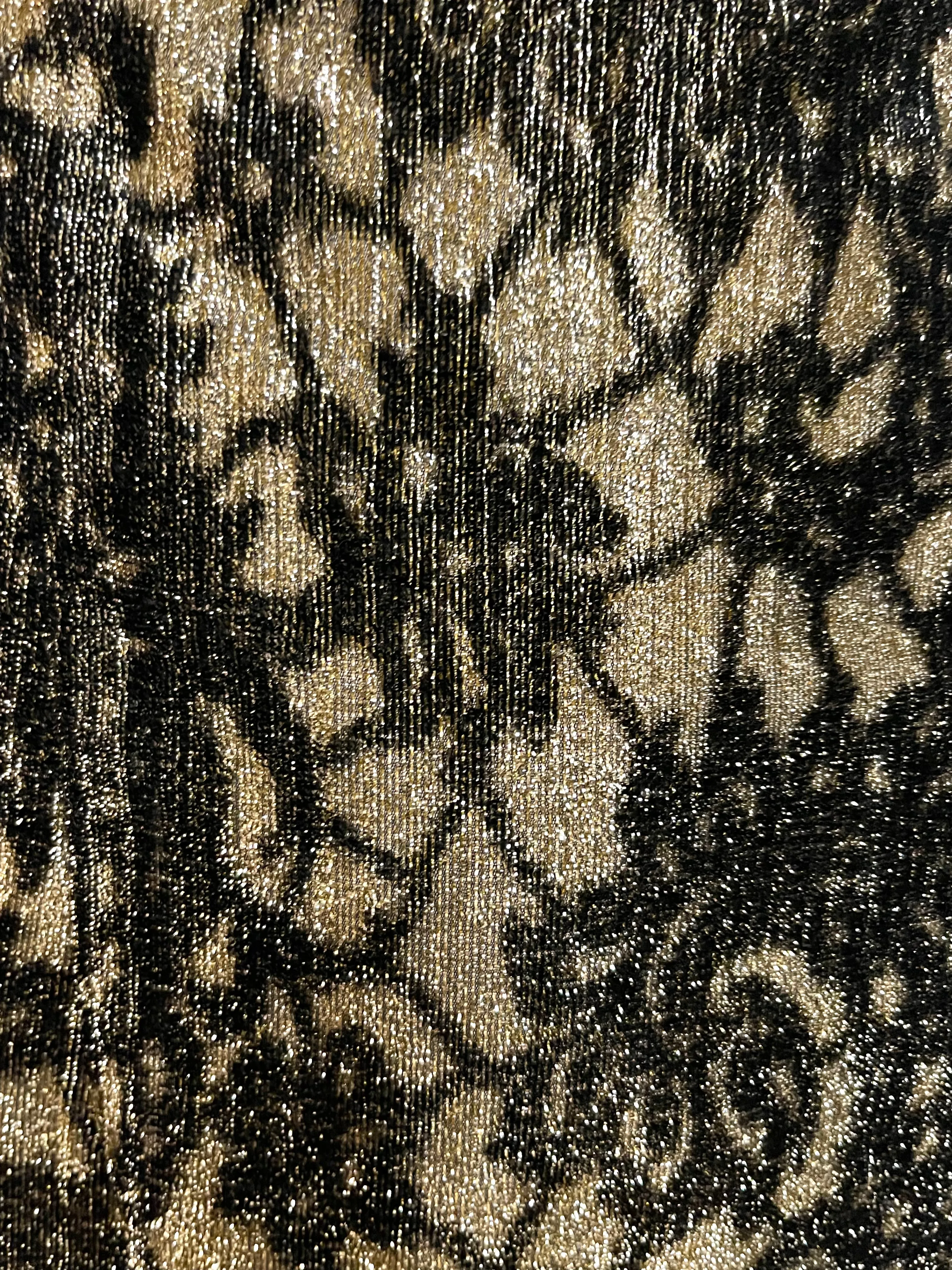 60s John Artibello Gold and Black Eyelash Party Dress