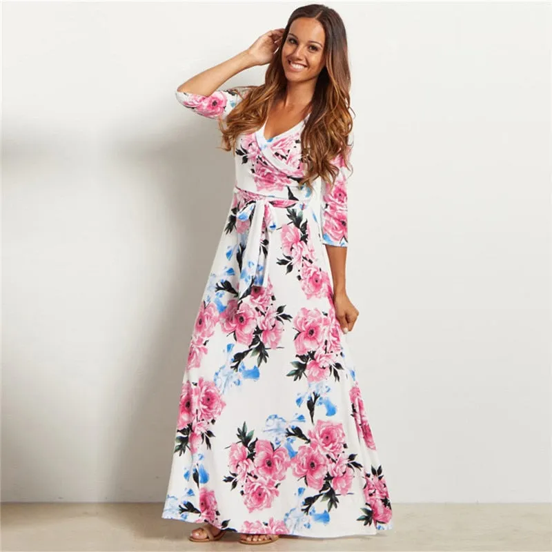 Abagail Floral Print Maxi Dress