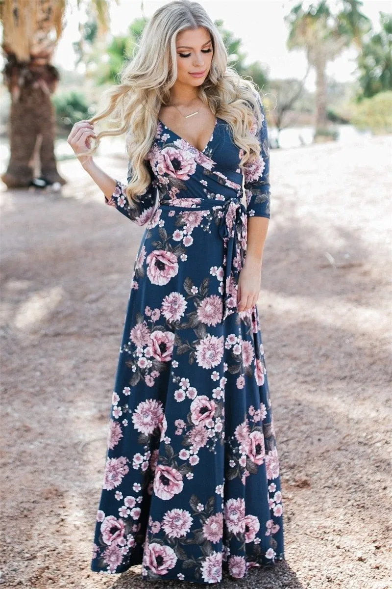 Abagail Floral Print Maxi Dress