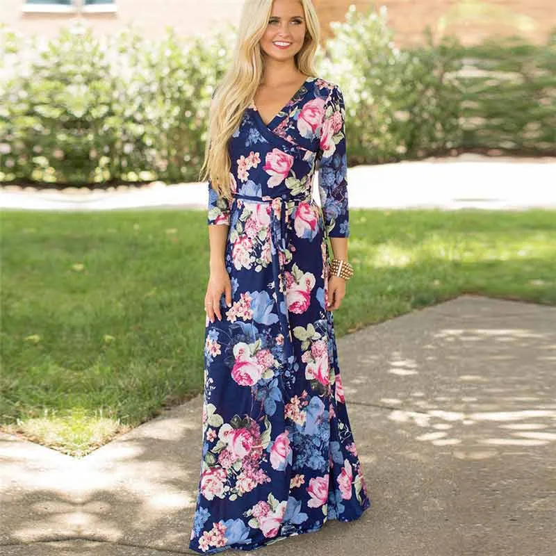 Abagail Floral Print Maxi Dress