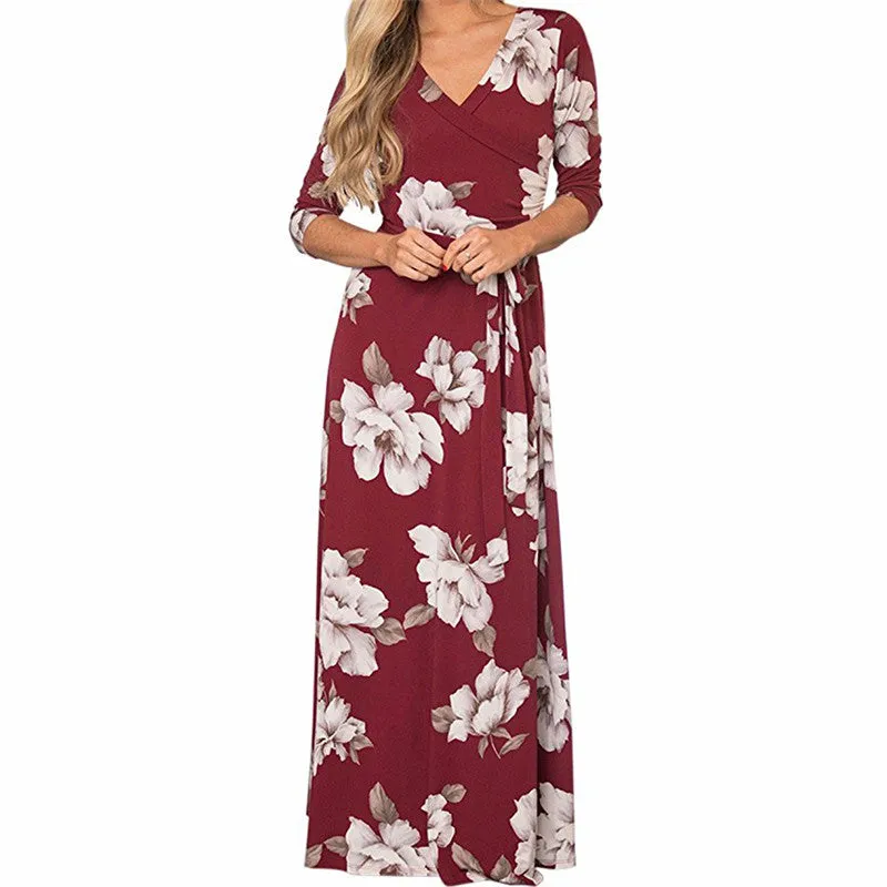 Abagail Floral Print Maxi Dress