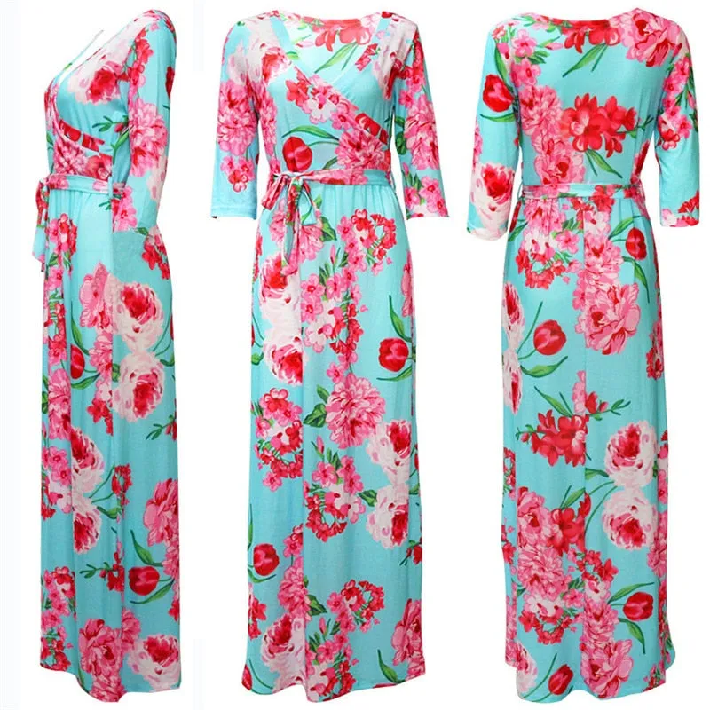 Abagail Floral Print Maxi Dress