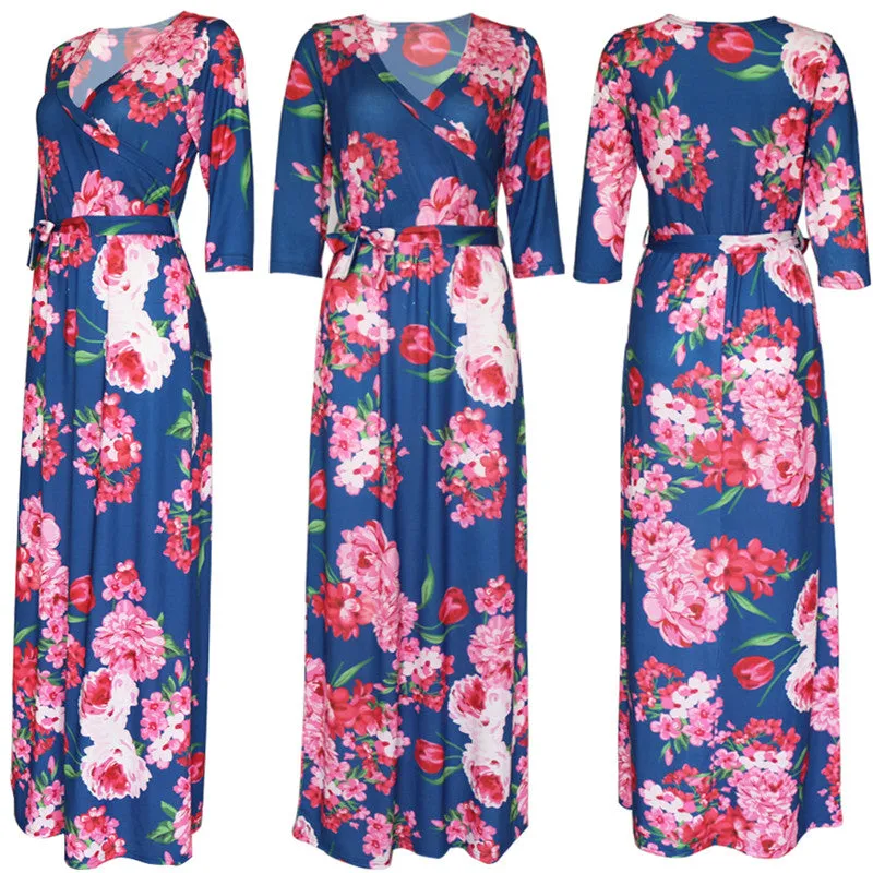 Abagail Floral Print Maxi Dress