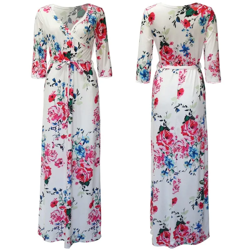 Abagail Floral Print Maxi Dress