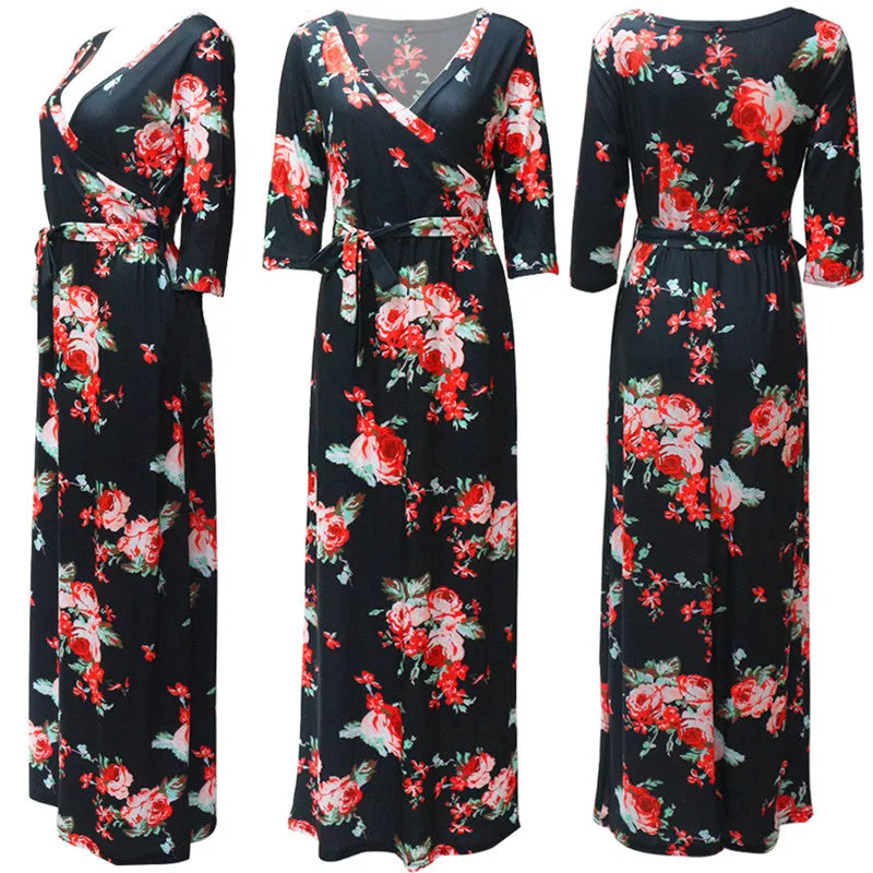 Abagail Floral Print Maxi Dress