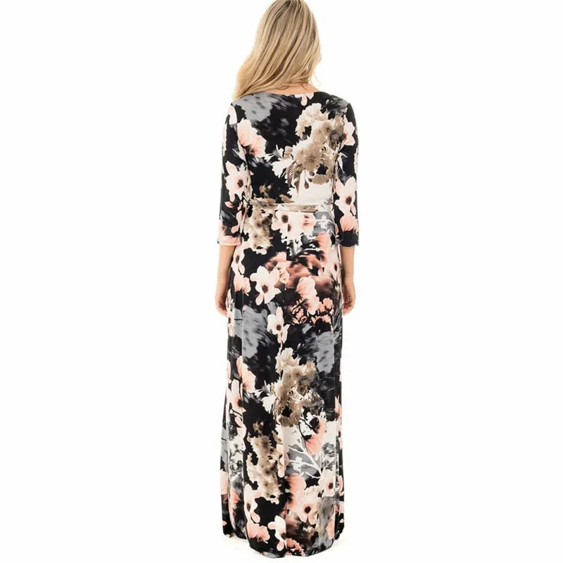 Abagail Floral Print Maxi Dress