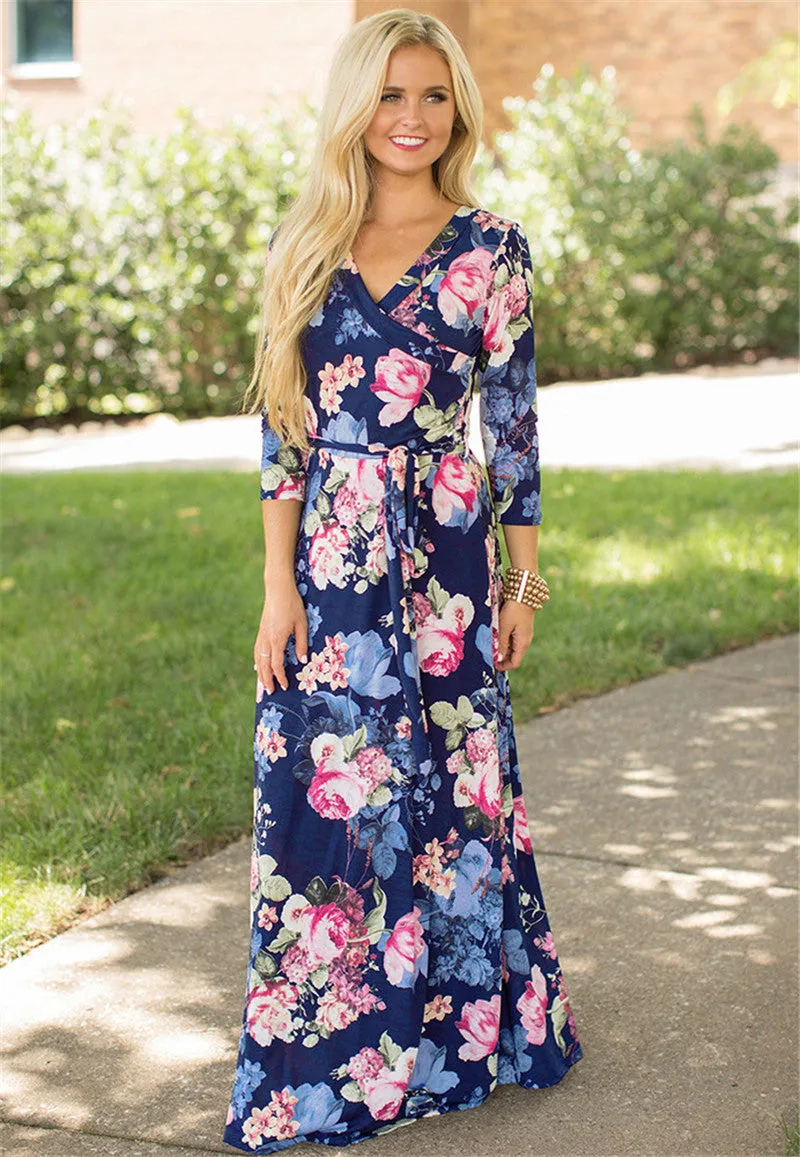 Abagail Floral Print Maxi Dress