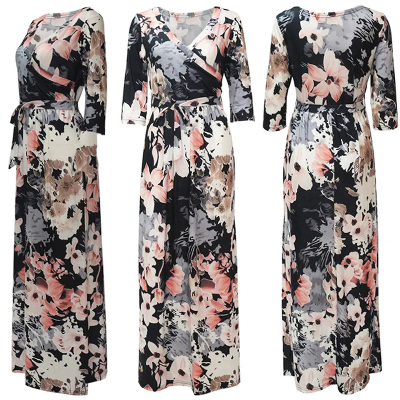 Abagail Floral Print Maxi Dress