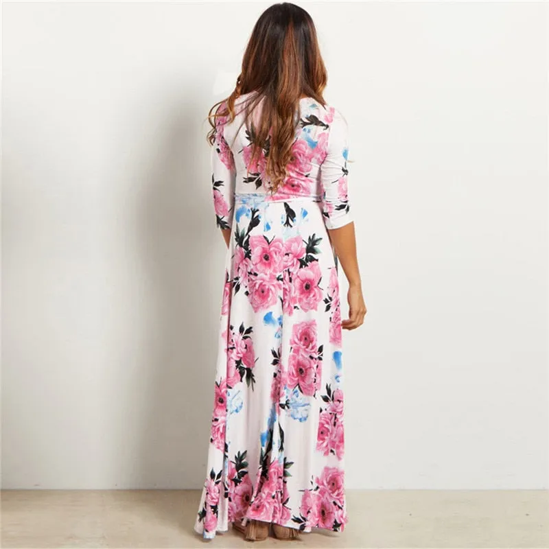 Abagail Floral Print Maxi Dress