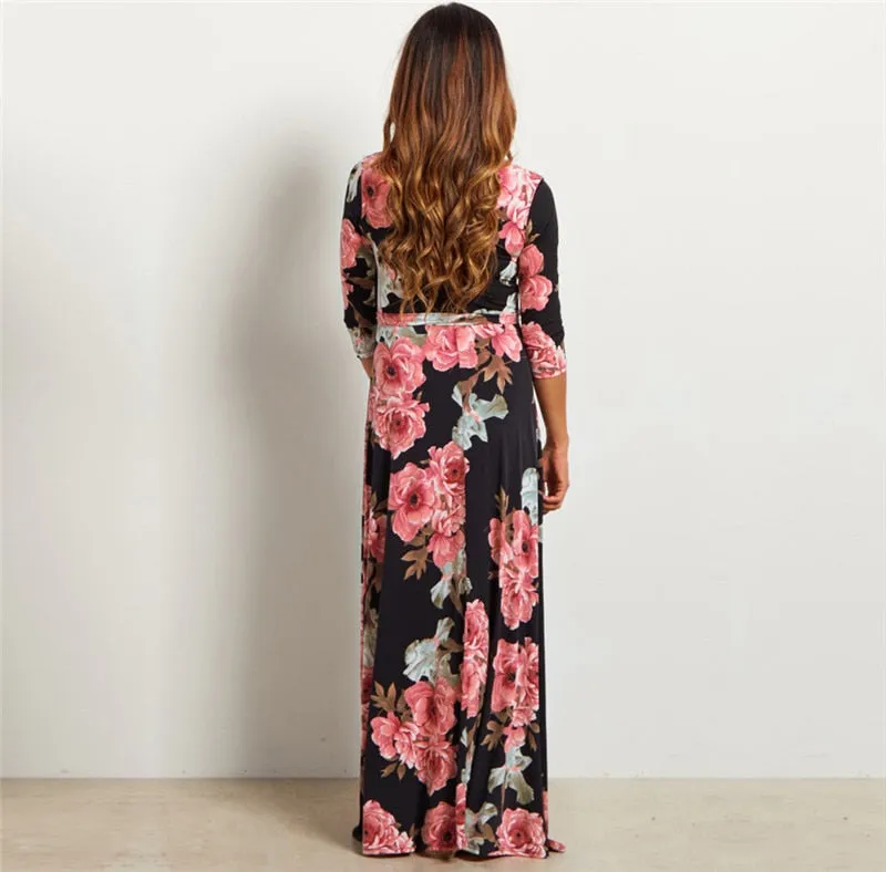 Abagail Floral Print Maxi Dress