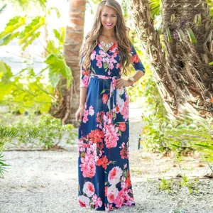 Abagail Floral Print Maxi Dress