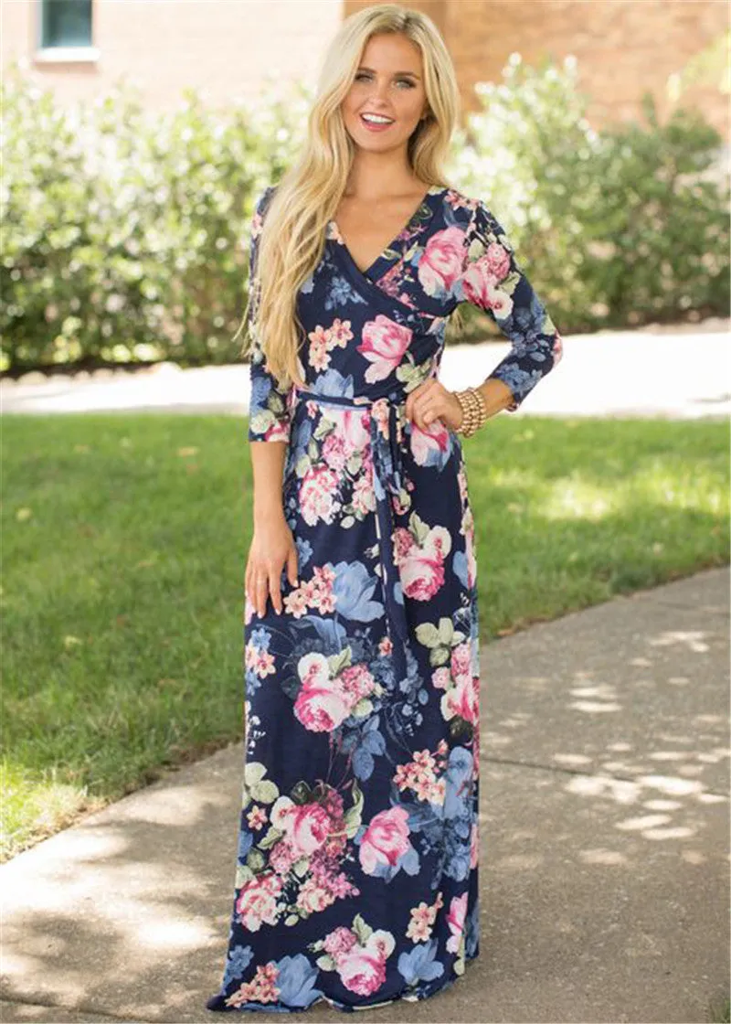 Abagail Floral Print Maxi Dress