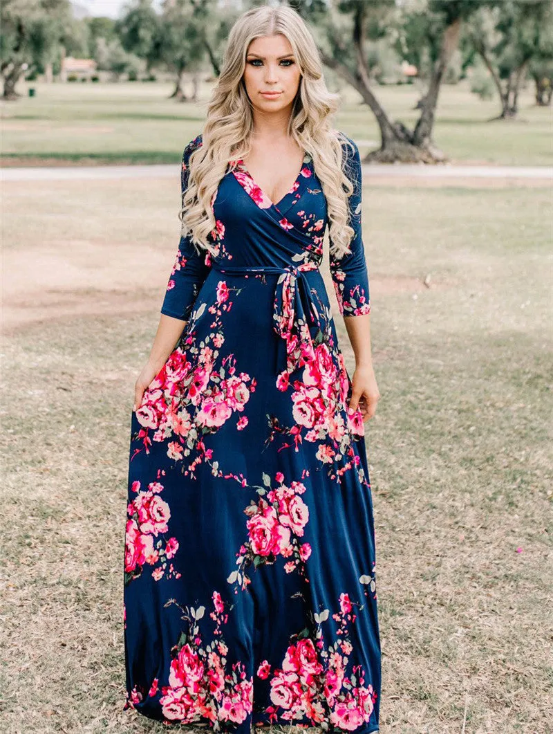 Abagail Floral Print Maxi Dress