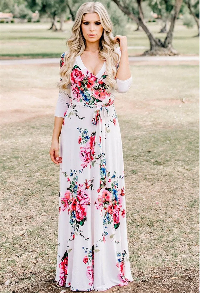 Abagail Floral Print Maxi Dress