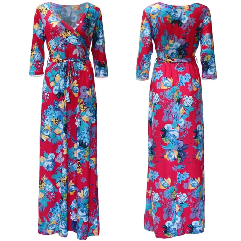 Abagail Floral Print Maxi Dress