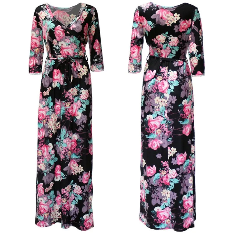 Abagail Floral Print Maxi Dress