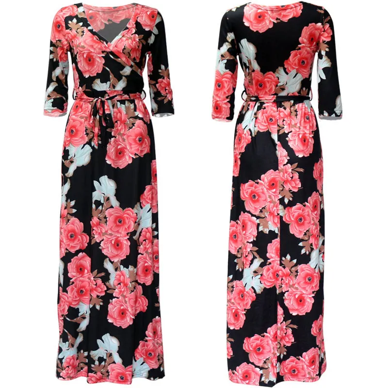 Abagail Floral Print Maxi Dress