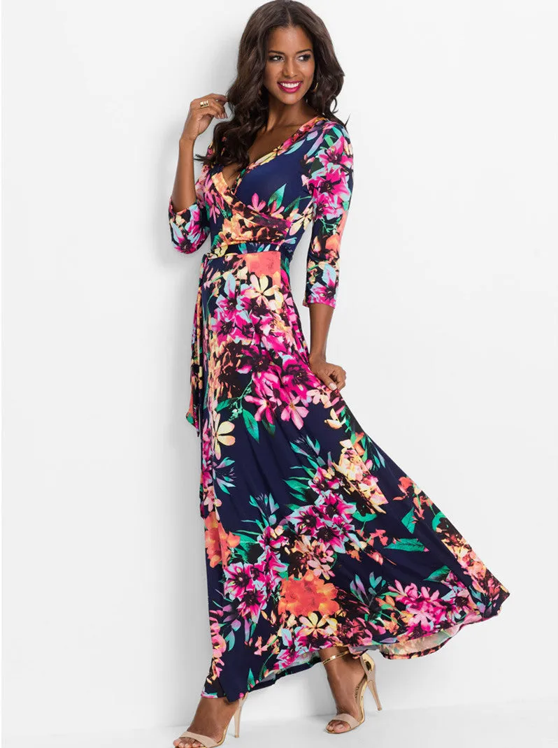 Abagail Floral Print Maxi Dress