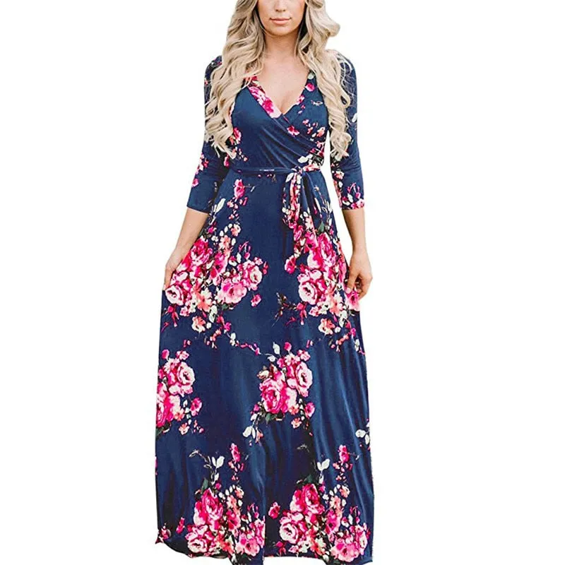 Abagail Floral Print Maxi Dress