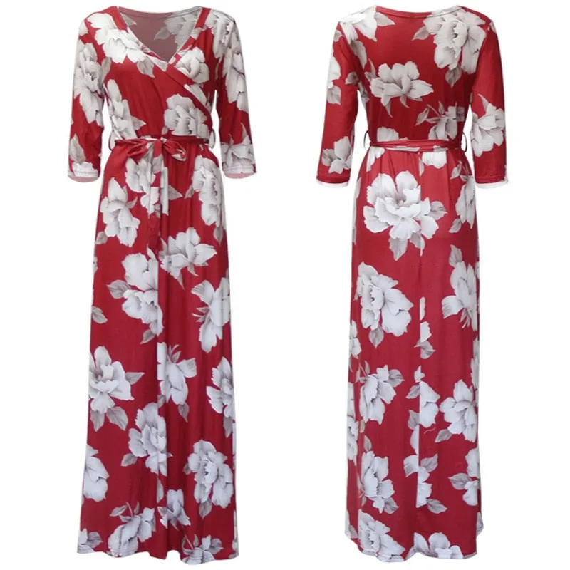 Abagail Floral Print Maxi Dress