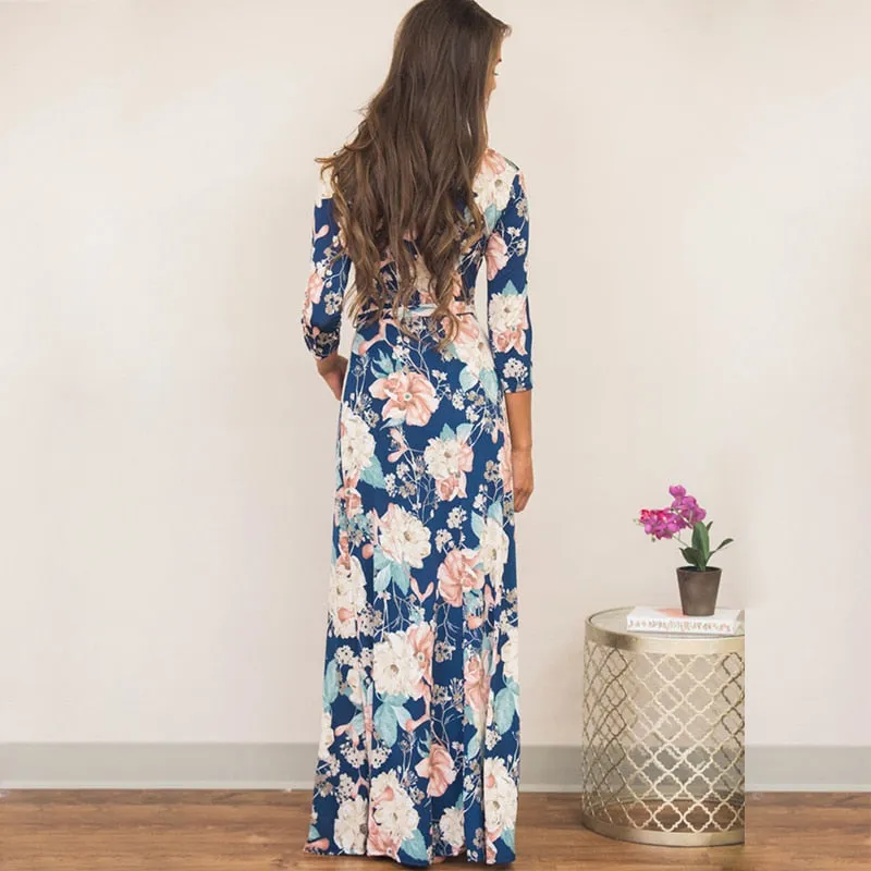 Abagail Floral Print Maxi Dress