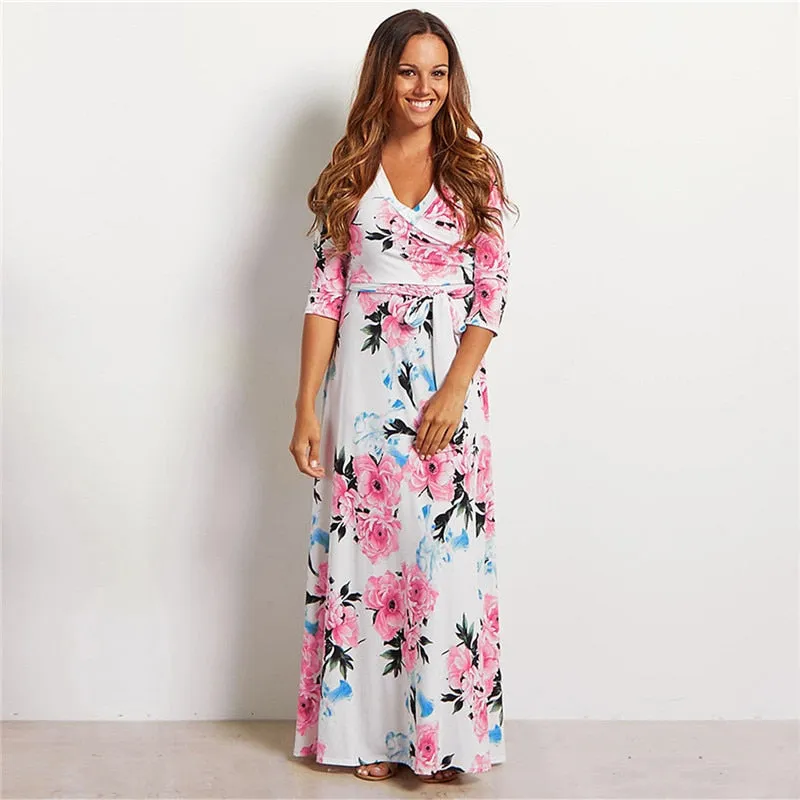 Abagail Floral Print Maxi Dress