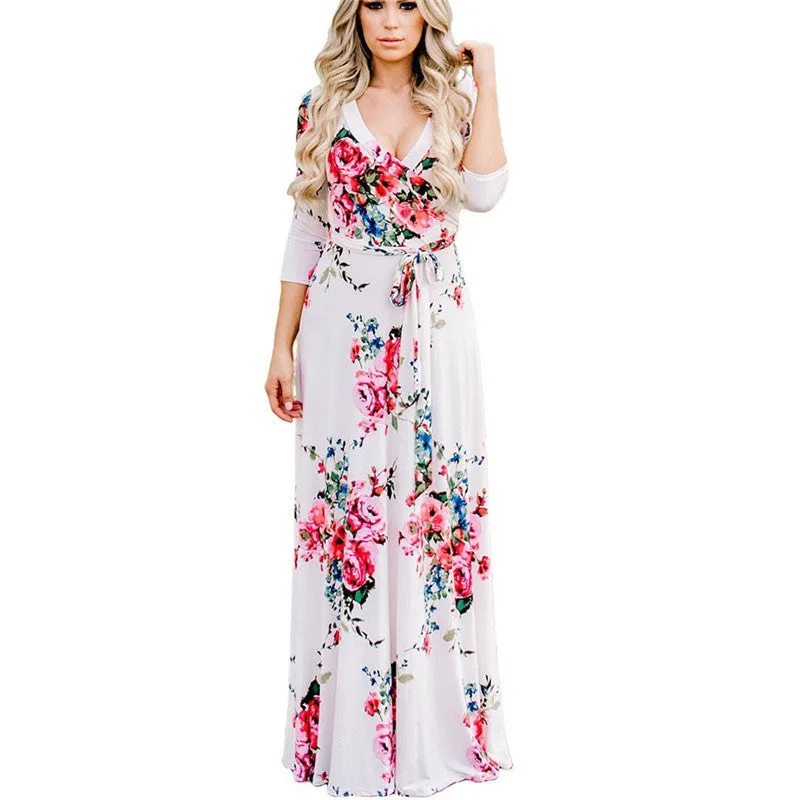 Abagail Floral Print Maxi Dress