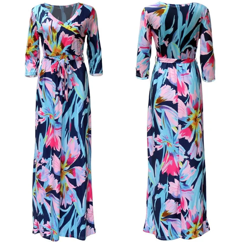 Abagail Floral Print Maxi Dress