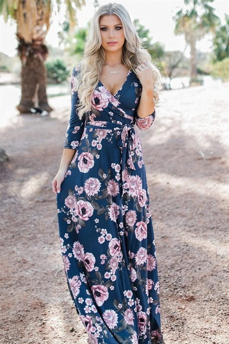 Abagail Floral Print Maxi Dress