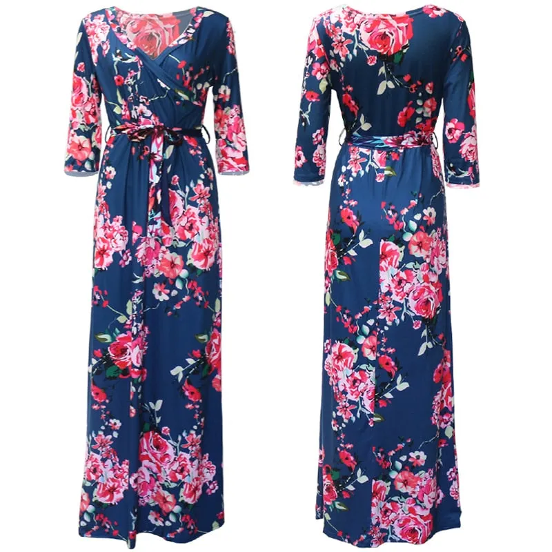 Abagail Floral Print Maxi Dress