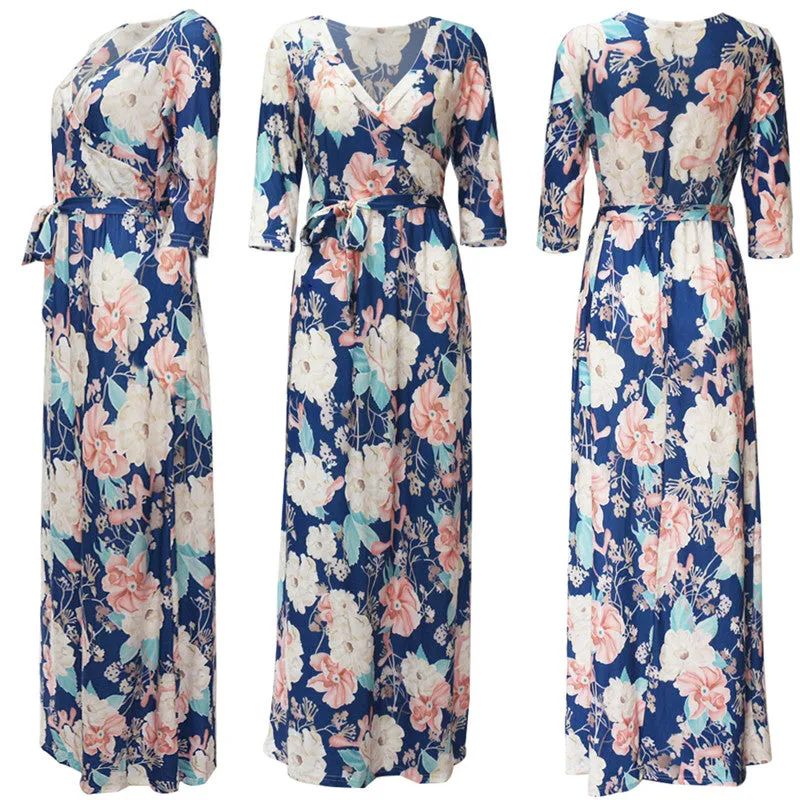 Abagail Floral Print Maxi Dress