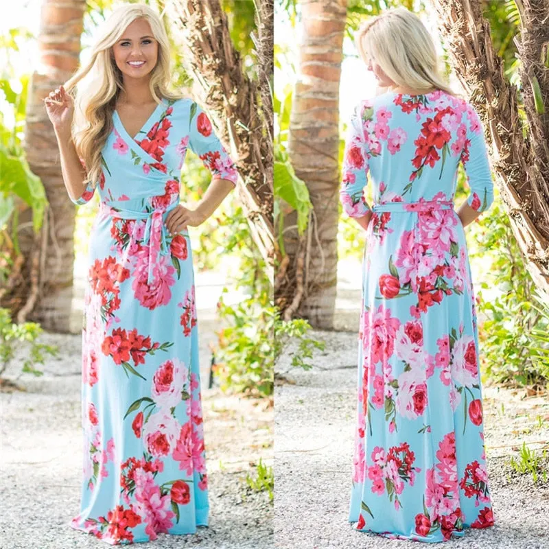 Abagail Floral Print Maxi Dress