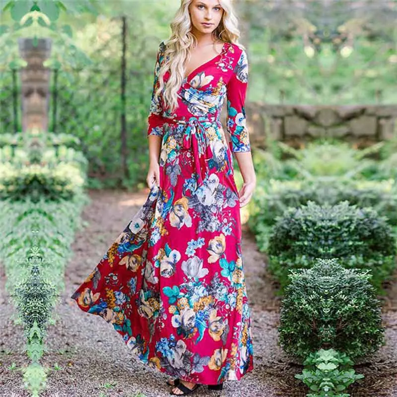 Abagail Floral Print Maxi Dress