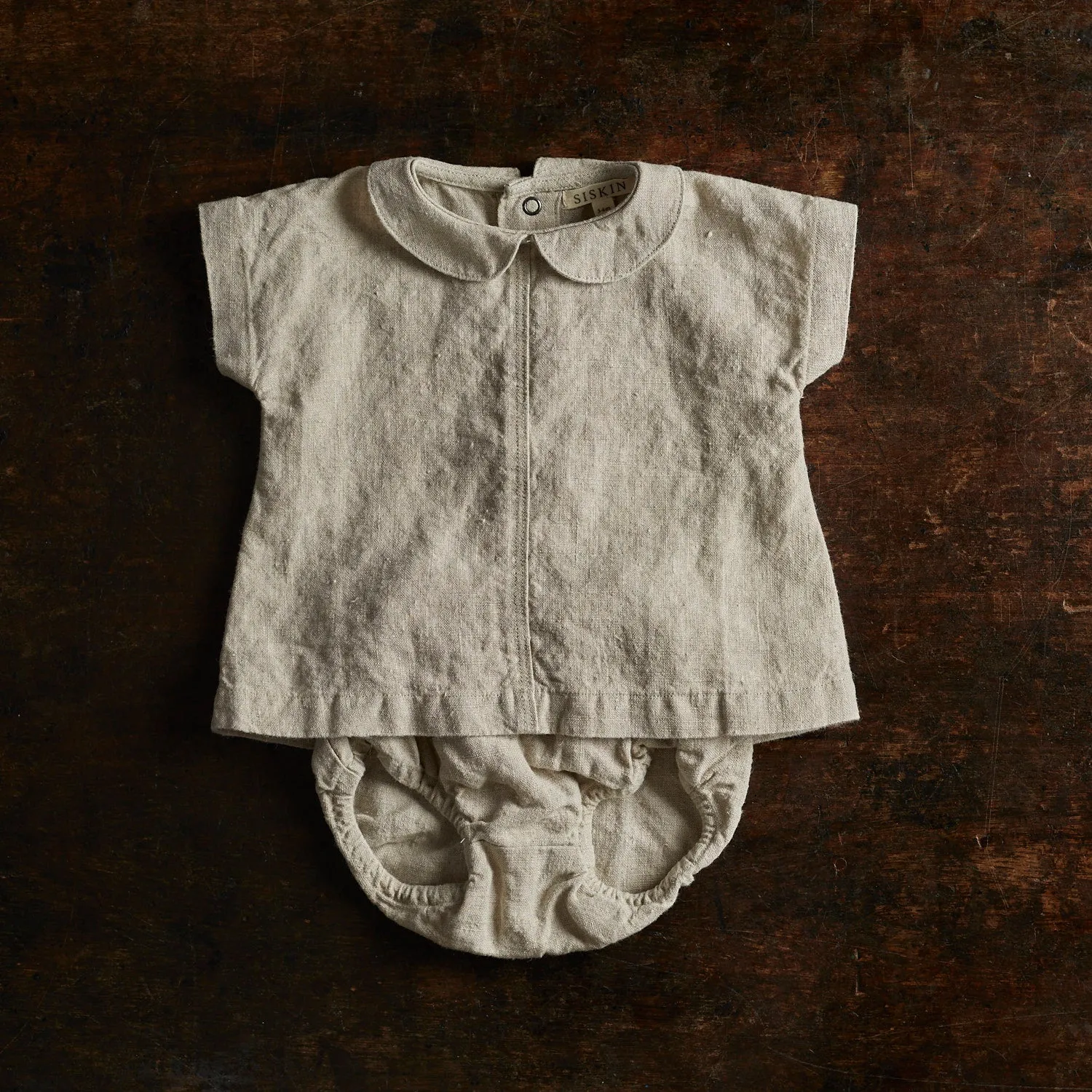 Alder Baby Tunic Top - Linen - Natural