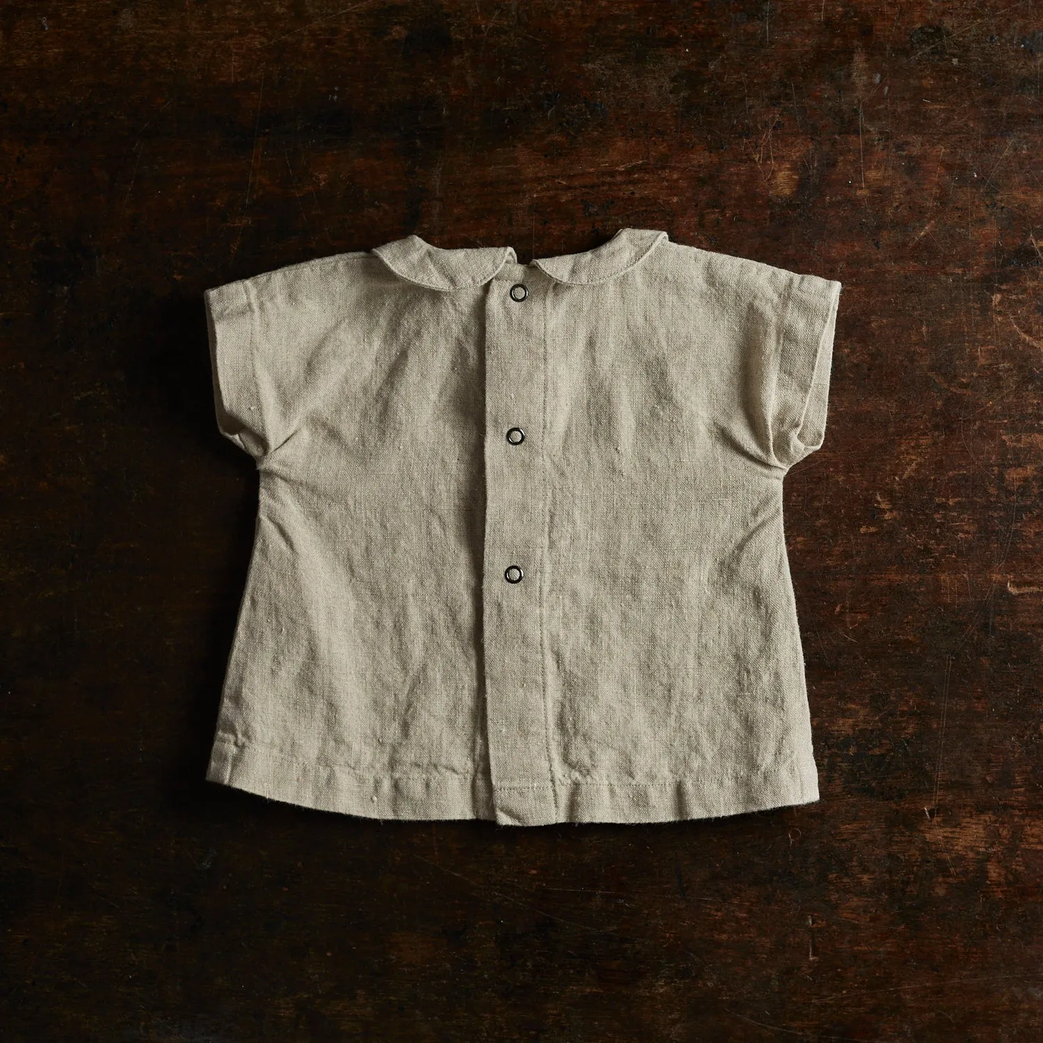 Alder Baby Tunic Top - Linen - Natural