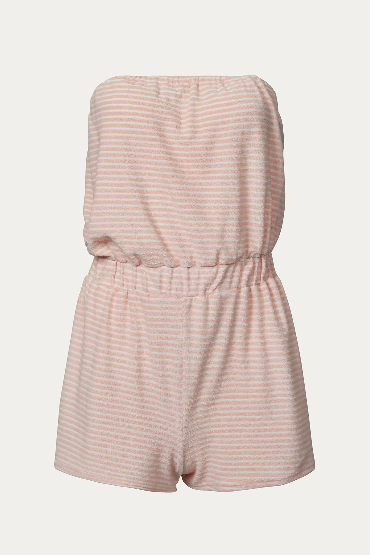 ANISE STRAPLESS COTTON-TERRY ROMPER