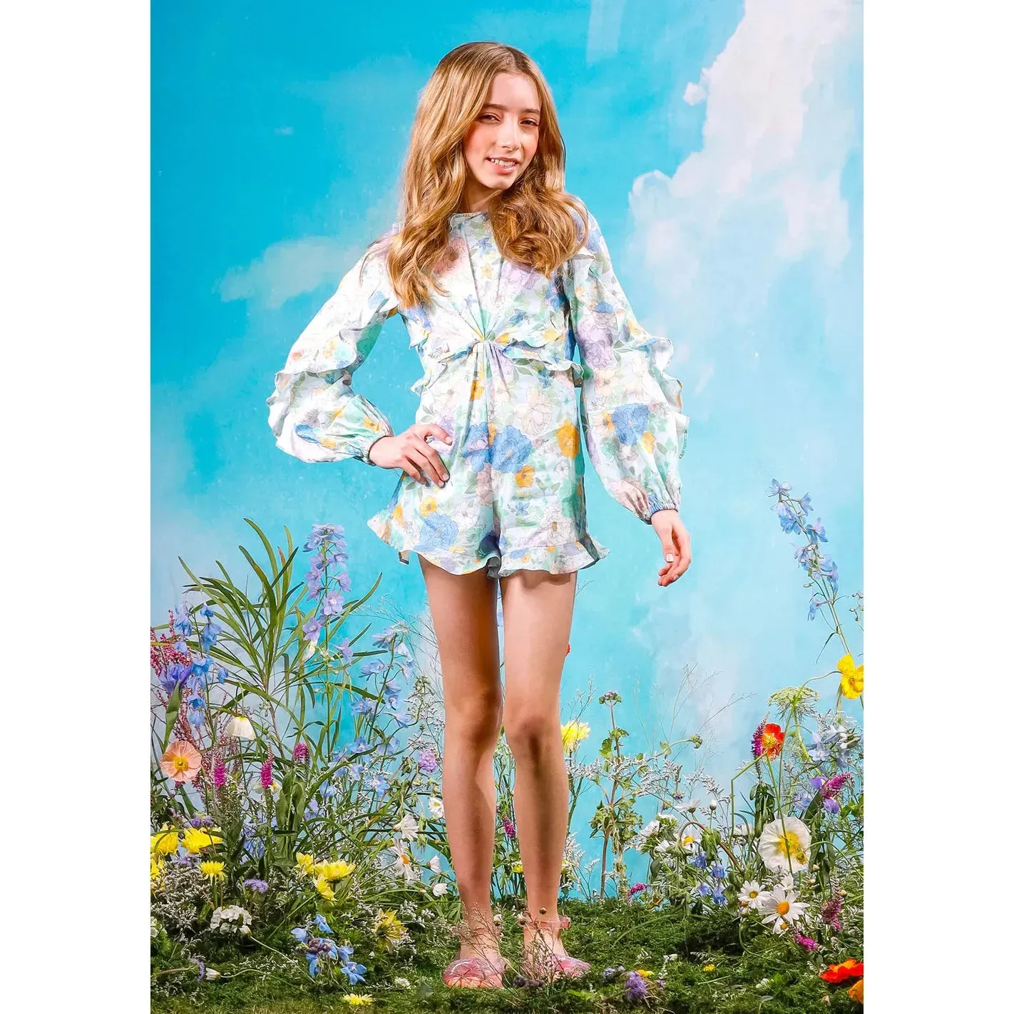 Azure Romper - Floral