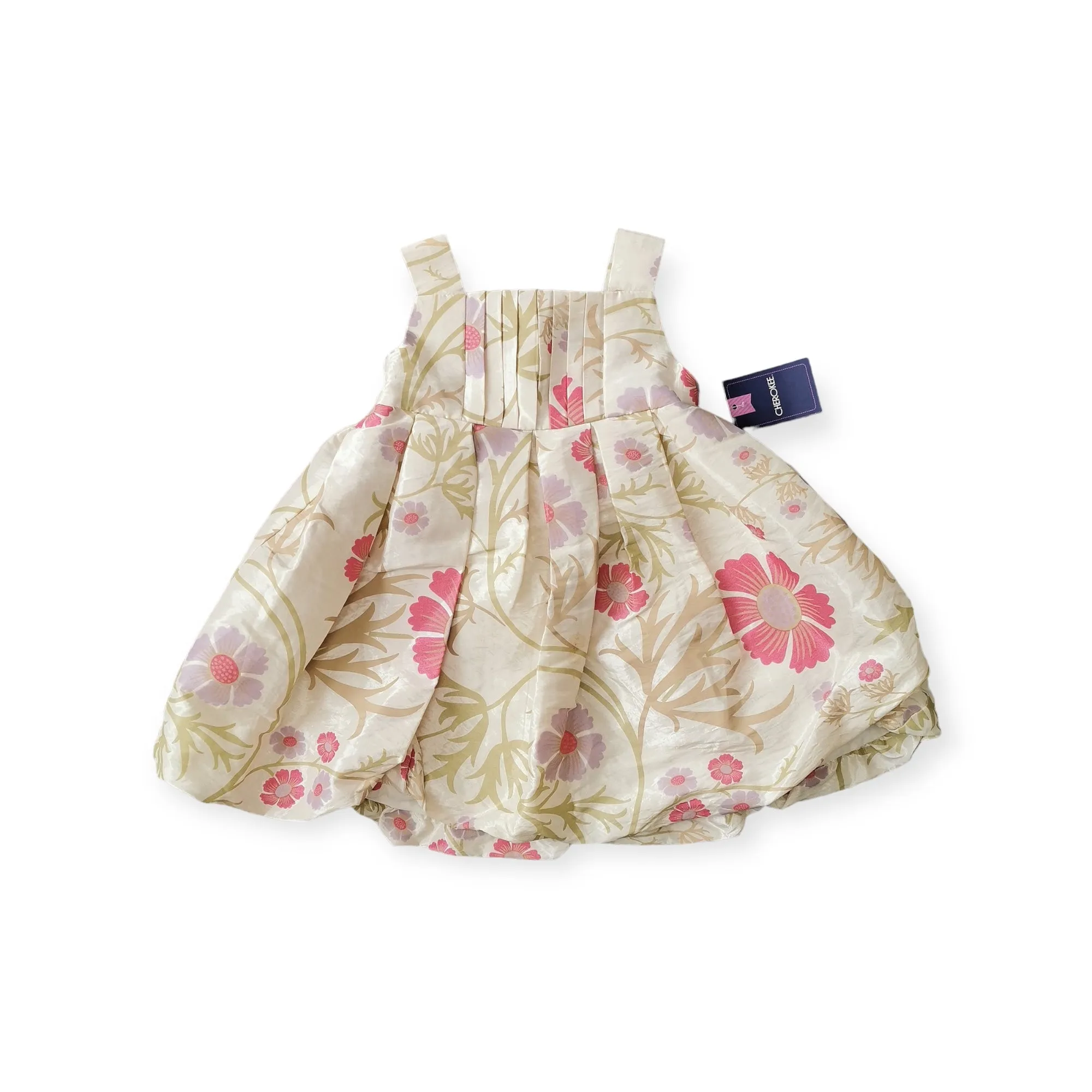BABY GIRL SIZE 18 MONTHS - CHEROKEE Beautiful Floral Empire Dress NWT B38