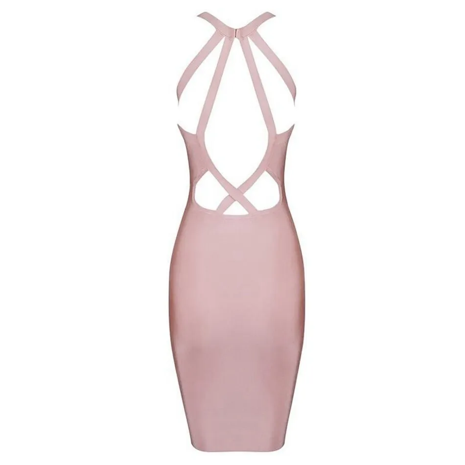 Bandage Sleeveless Hollow Out Dress