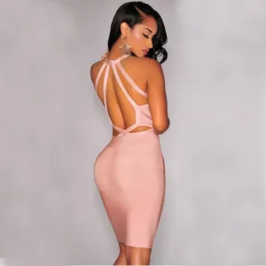 Bandage Sleeveless Hollow Out Dress