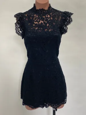 BB Dakota Black Lace Romper