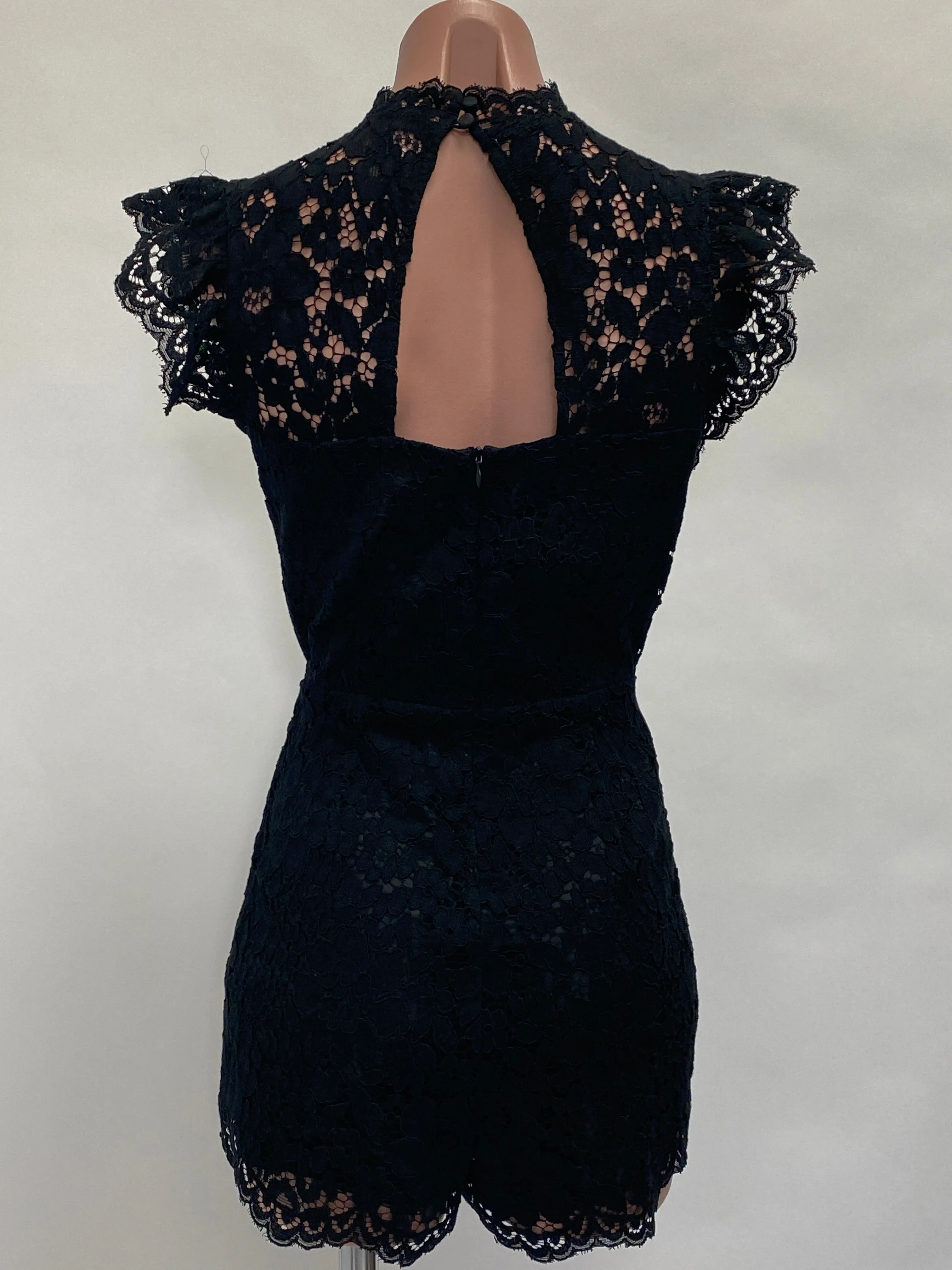 BB Dakota Black Lace Romper