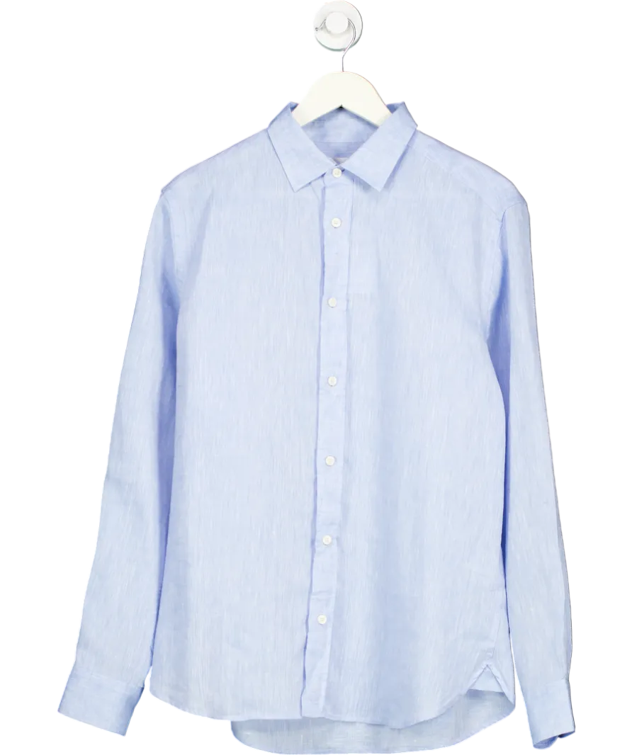 Beaufort & Blake Blue 100% Linen Shirt UK M