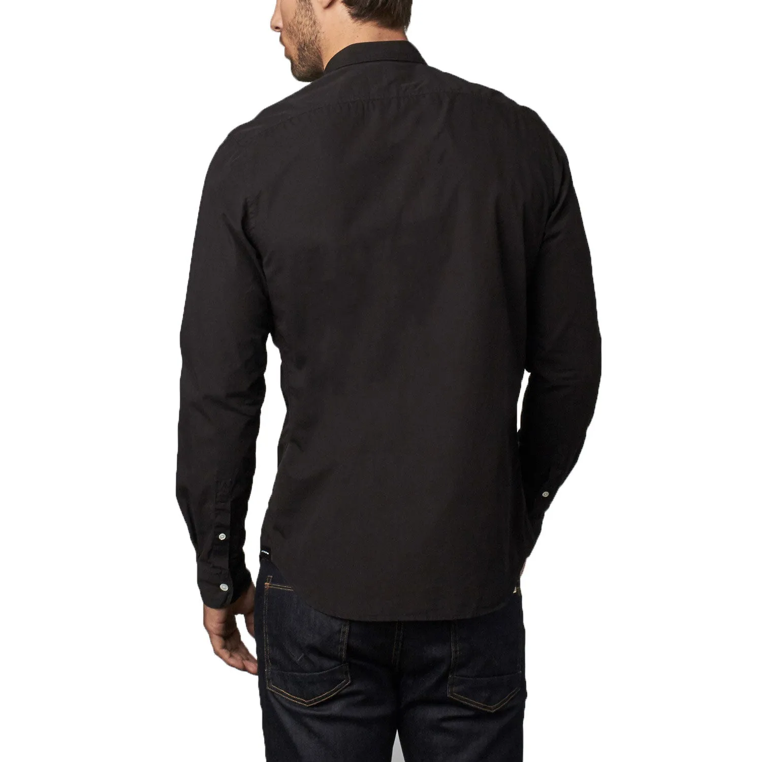 BESPOKEN NYC Men's Black Sanford Long Sleeve Shirt 001001 $225 NWT
