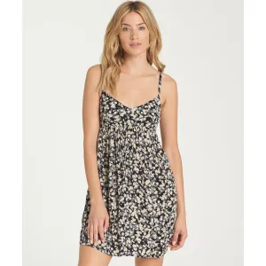 Billabong Women's Florida Fever Strappy Floral Print Sun Dress | Blue Stream, Faded Rose