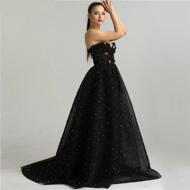 Black Sweetheart Sexy Tulle Prom Dress
